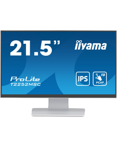 iiyama ProLite T2252MSC-W2 écran plat de PC 54,6 cm (21.5") 1920 x 1080 pixels Full HD LCD Écran tactile Table Blanc