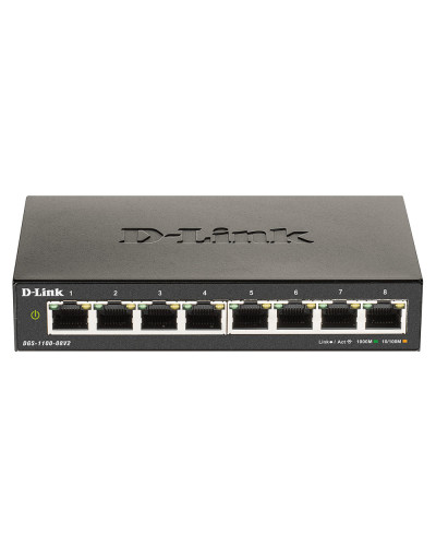 D-Link DGS-1100-08V2 Géré L2 Gigabit Ethernet (10/100/1000) Noir