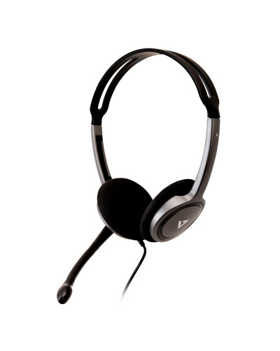 V7 HA212-2EP écouteur/casque Avec fil Arceau Appels/Musique Noir, Argent