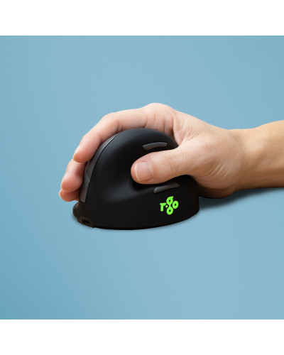 R-Go Tools Souris Ergonomique R-Go HE Break avec logiciel de pause, droiter, moyen (longueur main 165-185 mm), bluetooth, noir