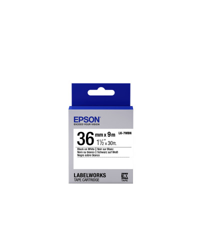 Epson LK-7WBN - Standard - Noir sur Blanc - 36mmx9m