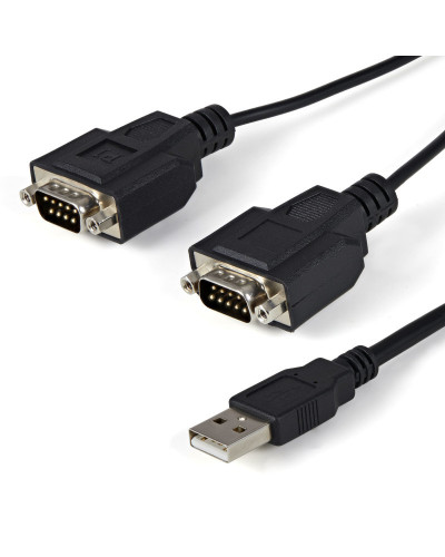 StarTech.com Câble adaptateur FTDI USB vers série RS232 2 ports avec mémorisation du port de communication