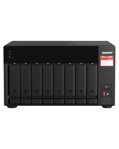 QNAP TS-873A NAS Tower Ryzen Embedded V1500B 8 Go DDR4 0 To QNAP Turbo System Noir
