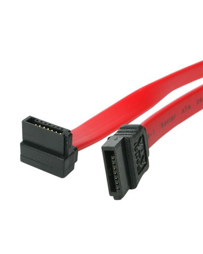 StarTech.com Câble SATA Serial ATA - 46 cm - 18 pouces - Rouge - 1 Connecteur Angle Droit Coudé